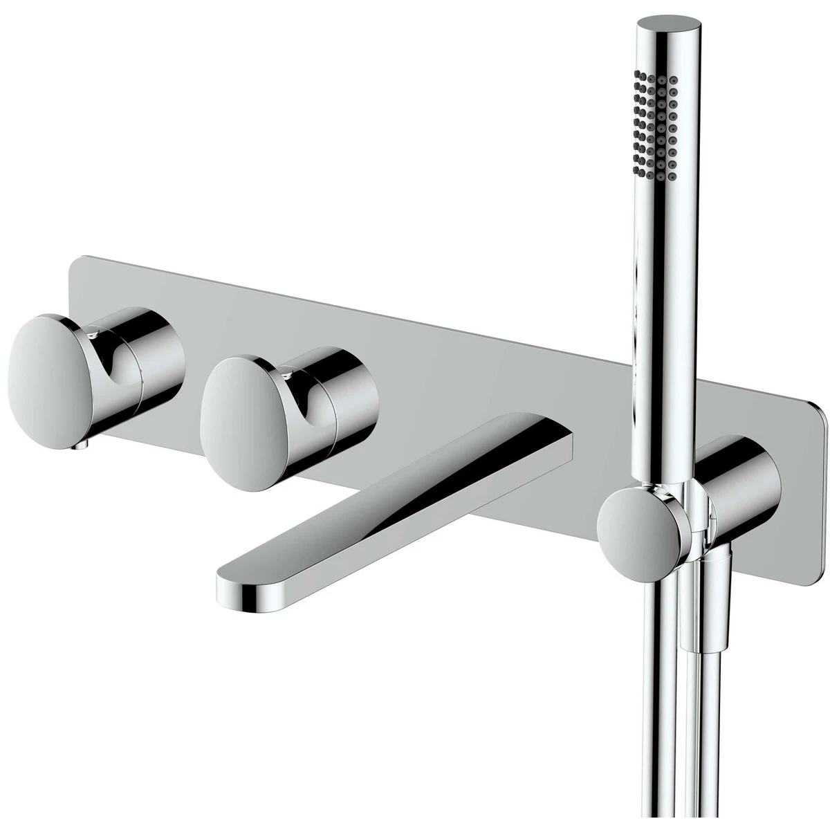 RAK CERAMICS RAK Horizontal Shower Valve With Handset & Bath Spout Chrome