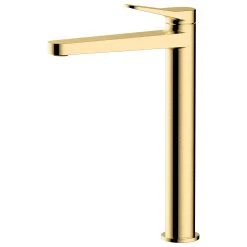 RAK CERAMICS RAK Petit Round Tall Basin Mixer Brushed Gold