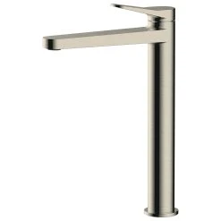 RAK CERAMICS RAK Petit Round Tall Basin Mixer Brushed Nickel