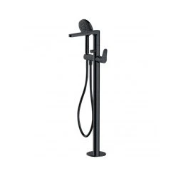 RAK CERAMICS RAK Petit Round Freestanding Bath Shower Mixer Matt Black