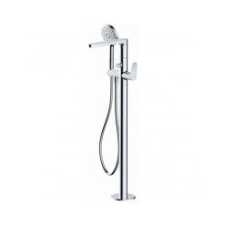 RAK CERAMICS RAK Petit Round Freestanding Bath Shower Mixer Chrome