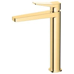 RAK CERAMICS RAK Petit Square Tall Basin Mixer Brushed Gold