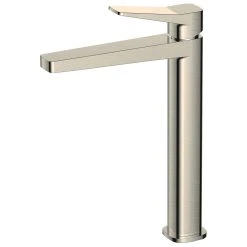RAK CERAMICS RAK Petit Square Tall Basin Mixer Brushed Nickel
