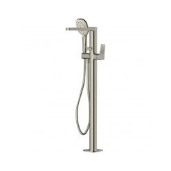 RAK CERAMICS RAK Petit Square Freestanding Bath Shower Mixer Brushed Nickel