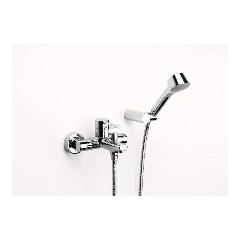 Roca Targa Wall Mounted Bath Shower Mixer & Kit Chrome
