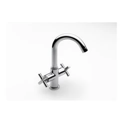 Roca Loft Basin Mixer With Swivel Spout & Pop Up Waste Chrome