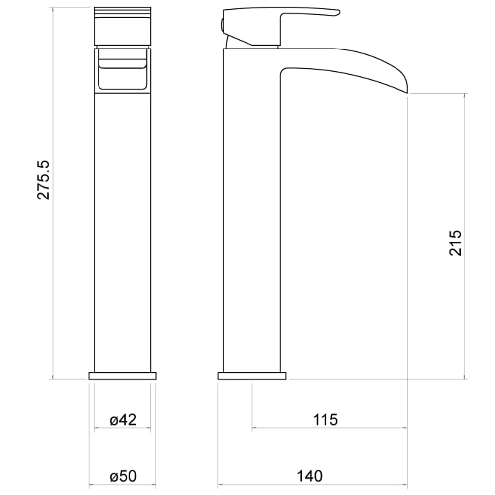 Trisen Merion Tall Mono Basin Mixer Tap - Image 2