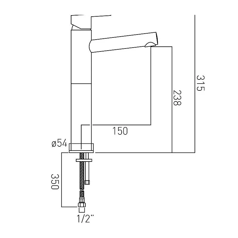 Vado Sense Extended Mono Basin Mixer - Image 3